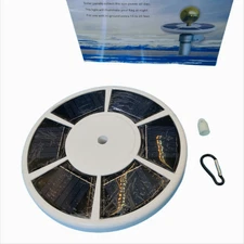 Solar Powered Flag Pole Light 26 LED Auto Active Super Bright Waterproof US