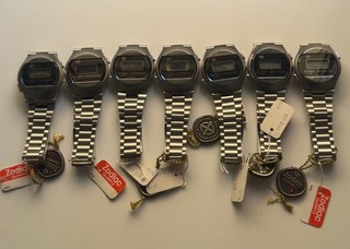 Vintage Zodiac Astrodigit Digital LCD Watch Lot 7 Watches Rare Collectible Parts