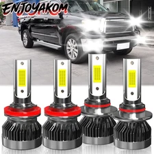 For Toyota Tundra 2007-2013 LED Headlight Kit High Low Beam Combo Bulb 4Pcs