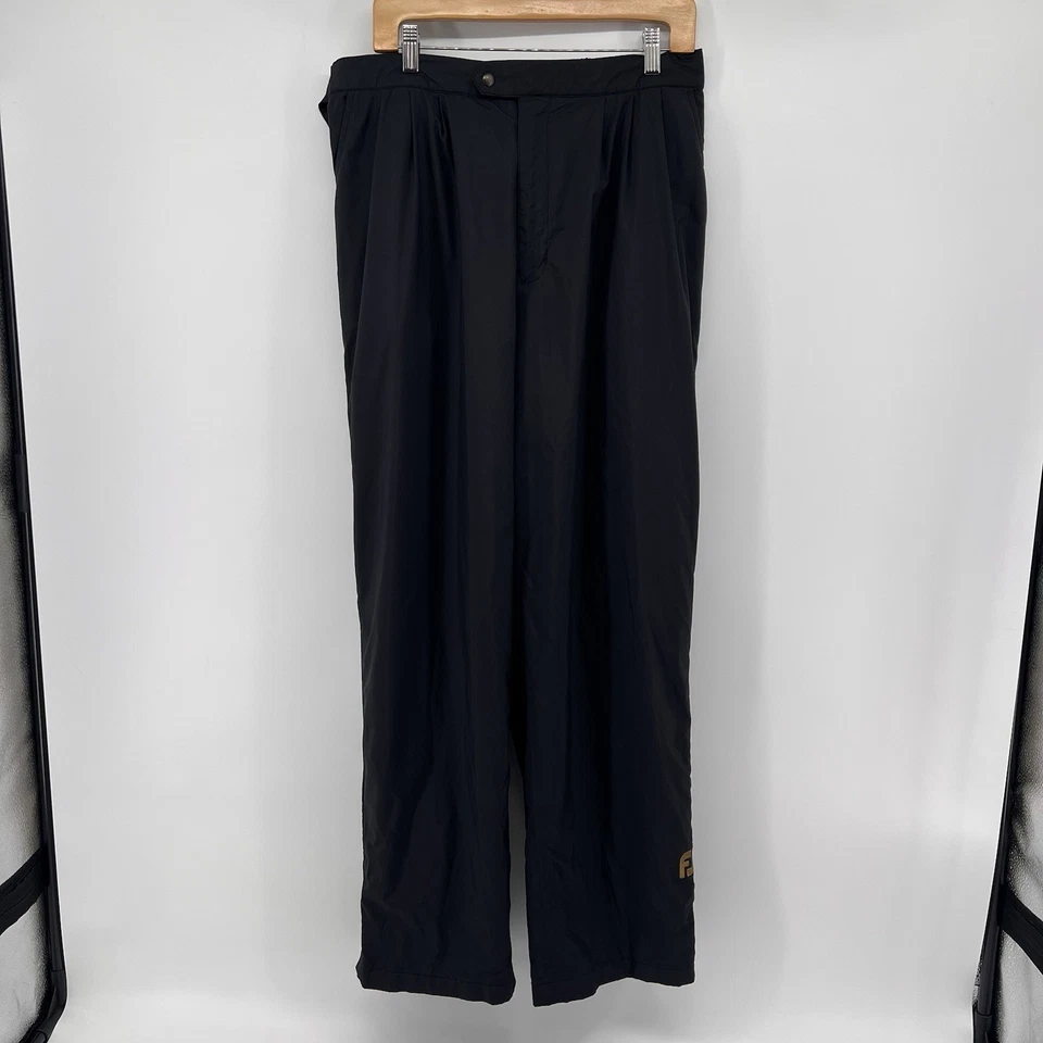 Pantalones de golf FootJoy FJ Dryjoys para hombre grandes negros lluvia viento impermeables ligeros Foto 2 de 4
