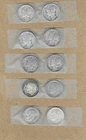 JWSTAMPS: (6) Barber and (4) Roosevelt 90% Silver Dimes up to 1964 (Lot 34)