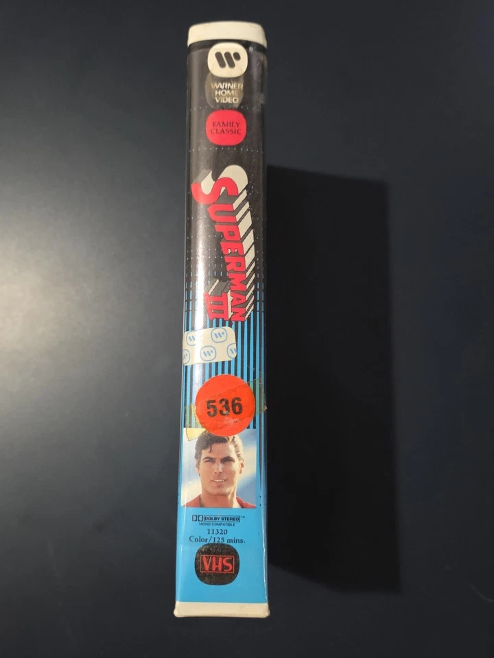 Vintage 1983 Superman III (3) VHS Rare Clamshell Warner Home Vd By Richard Pryor Foto 3 de 4