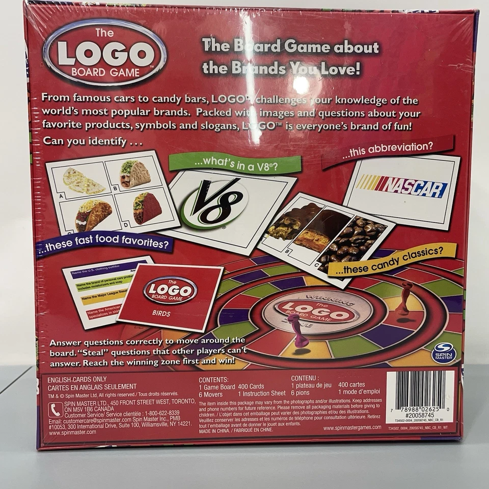 The Logo Board Game Spin Master The Game About Brands You Love Sealed New - Image 2 of 2