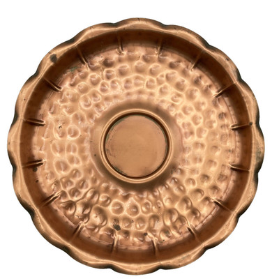 Vintage Gregorian Copper Hammered Tray Mid Century  13  Wide