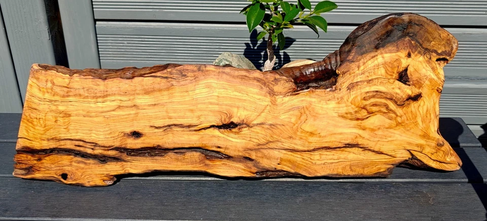 Olivenholz geölt | Olivenholzbrett | Epoxidharz | Epoxy | Rustikal | Brett Nr 14 - Bild 4 von 4