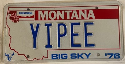 Vanity YIPEE YIPPEE license plate Ki Yay Hooray Happiness Feeling Joy Yahoo Fun
