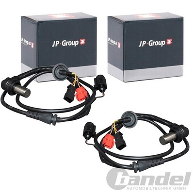 2x JP GROUP ABS-SENSOR RADDREHZAL VORNE BEIDSEITIG passend für AUDI A6