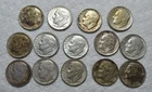 Lot / Roll Of 14 Silver Roosevelt Dimes. 1.013 OzT. Estimated Fine To AU. A1319.