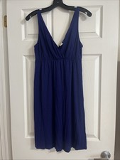 Old Navy Women's Blue Deep V-Neck Dress Size Medium