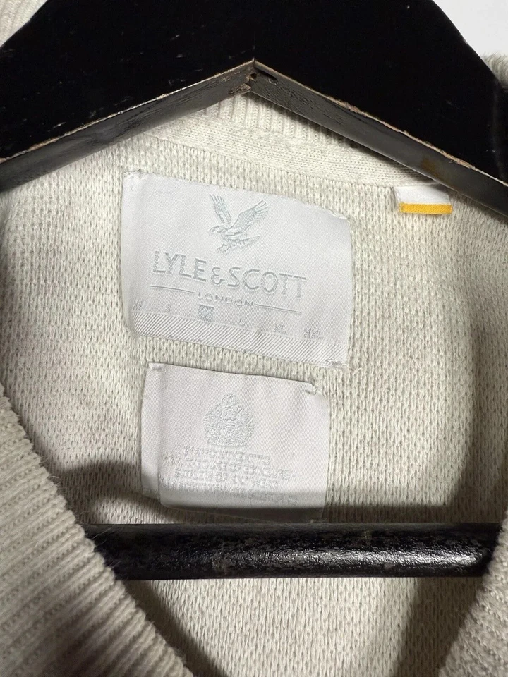 LYLE & SCOTT SILK BLEND Jumper - Medium - Ivory - Great Condition - Men’s - Image 3 of 4