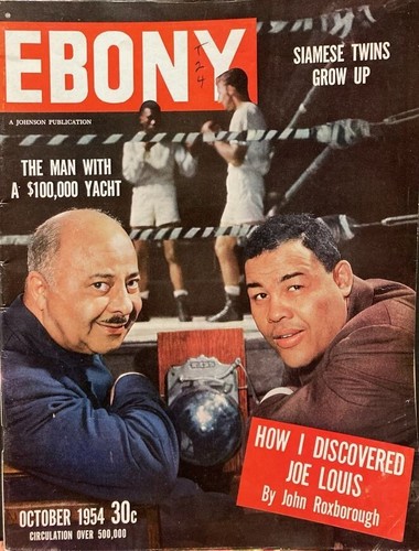 EBONY October 1954~Black History Magazine~Joe Louis~Conjoined Twins~Jazz~Murder+