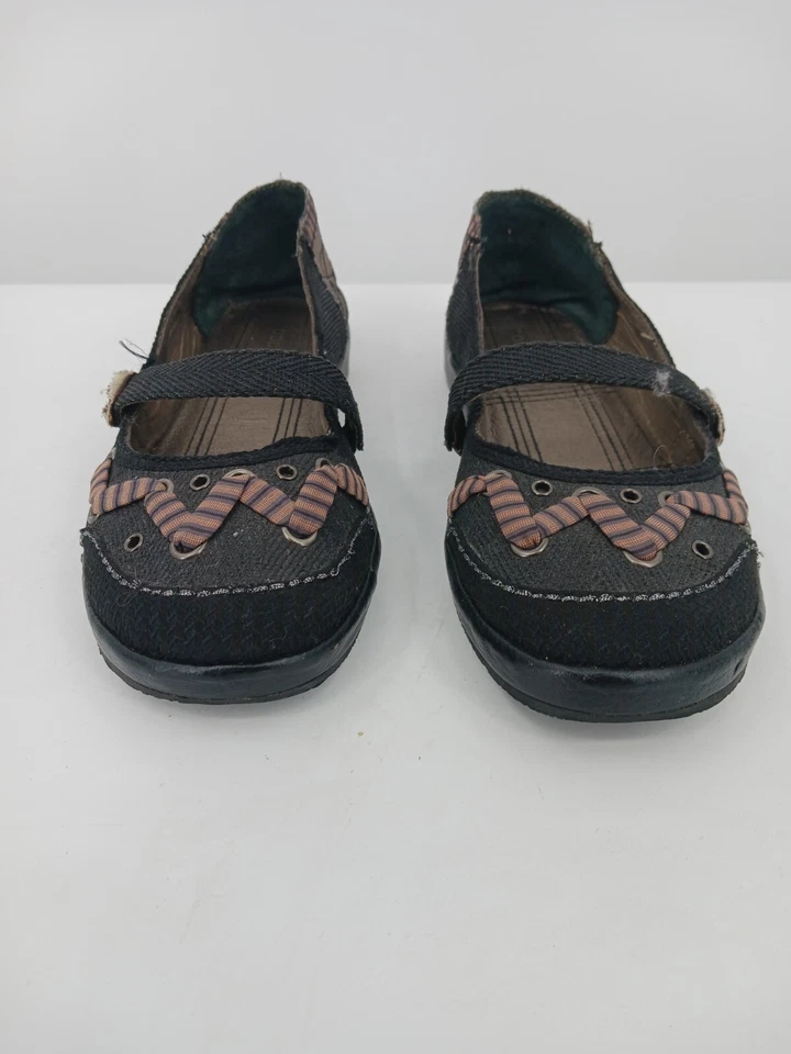 Bobbi Blu Women Shoes 6.5 Black Loafer Flat Slip On Fabric Albany Straps - Изображение 3 из 4