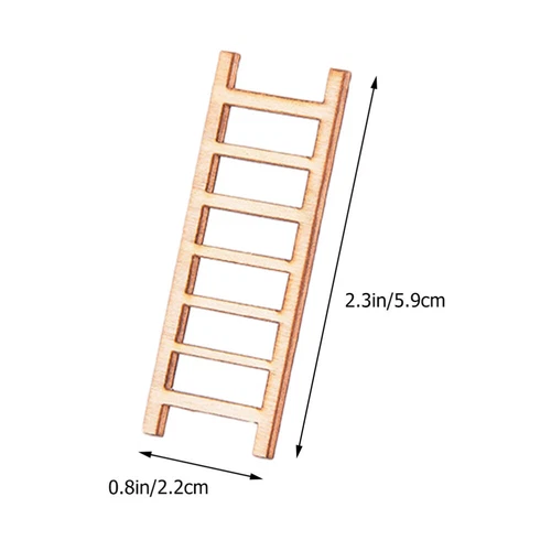 Accesorio de escalera artesanal hágalo usted mismo decoración de escalera miniatura 20 un. mini escalera de madera - Imagen 6 de 13