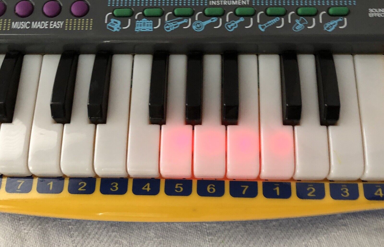 Vintage Chicco Keyboard Kids Piano Keyboard Instrument Large Toy