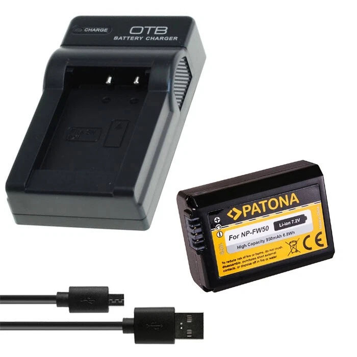Patona Akku + USB-Ladegerät Sony RX10 II, DSC-RX10 III, DSC-RX10 IV - NP-FW50