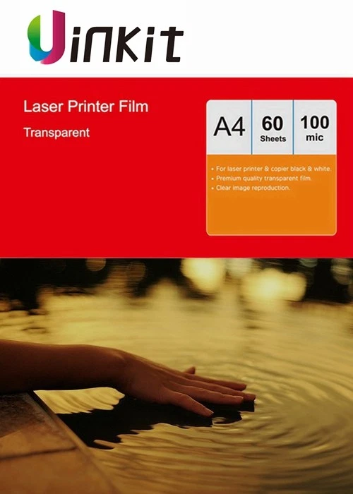 A4 Overhead Projector Film OHP Film Clear for Laser Printer Uinkit - 60 Sheets