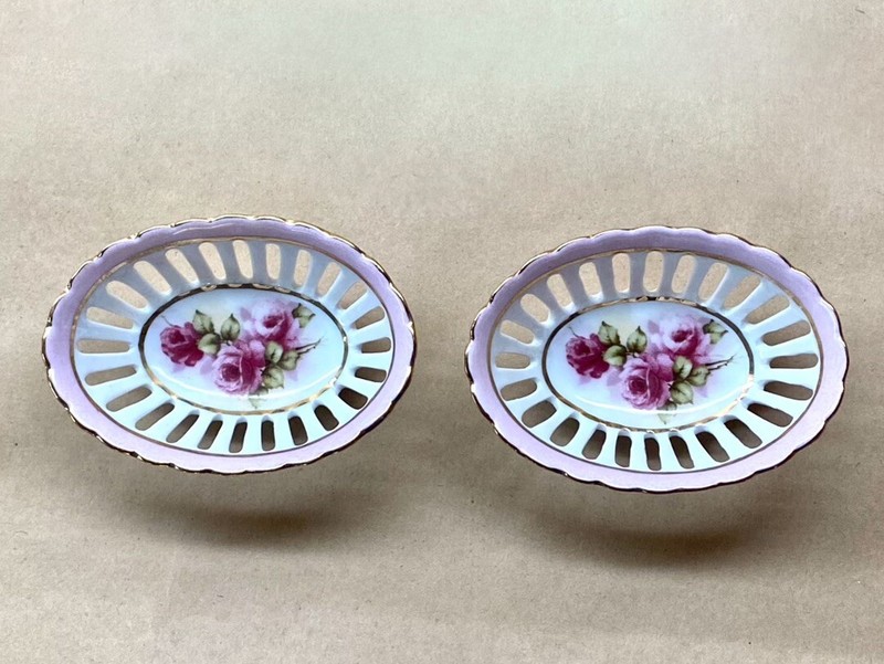 Vintage Betty Platner Porcelain Treasures Trinket/Jewelry Holder (Set of 2)