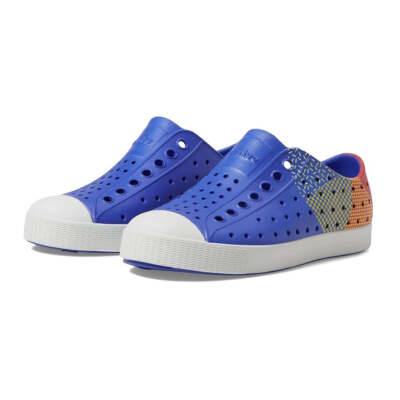 Native Kids Jefferson Sugarlite Block Sandals Shoes - UV Blue/Shell White/Hyper