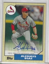 ALEDMYS DIAZ 2017 TOPPS 1987 SERIES ONE 30TH ANNIVERSARY AUTO