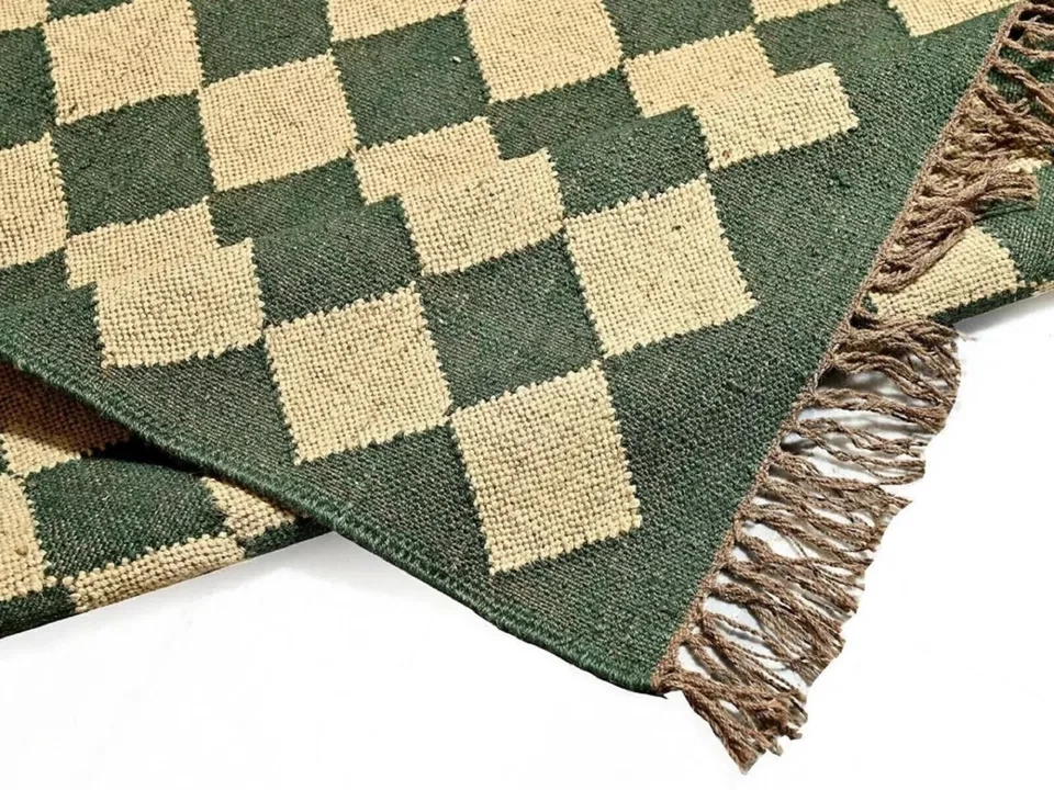 Wool Jute Vintage Kilim Rug moroccan navajo rug tribal southwestern kilim rug - Image 4 of 4