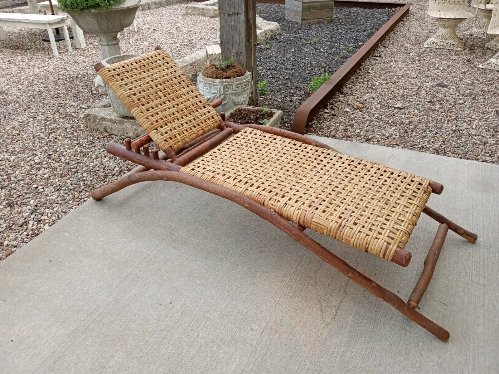 RARE OLD HICKORY CHAISE LOUNGE