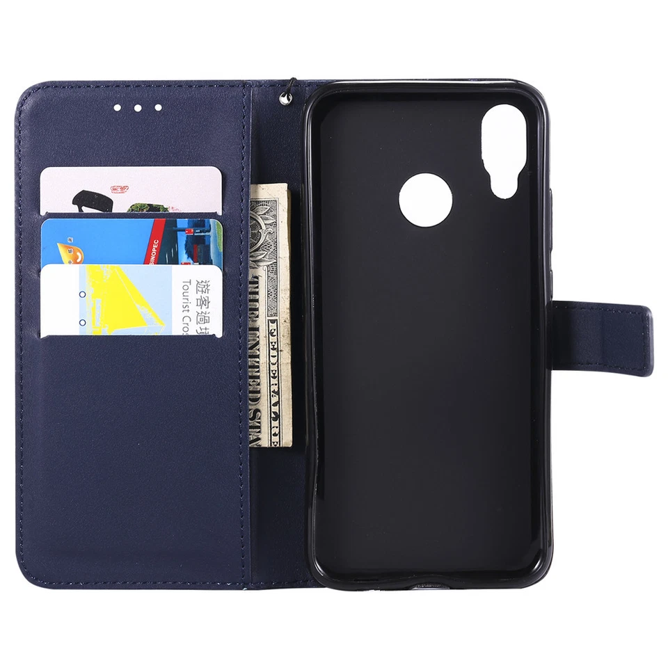 For Huawei P40 P30 P20 Pro P9 Lite Magnetic Flip Leather Wallet Cards Case Cover - Image 4 of 4