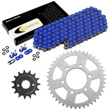 Blue O-Ring Drive Chain & Sprockets Kit for Kawasaki ZX-6R ZX-6Rr Ninja 2005 06