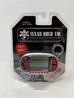 Texas Hold Em Poker Handheld Electronic Game Casino Keychain Games Excalibur