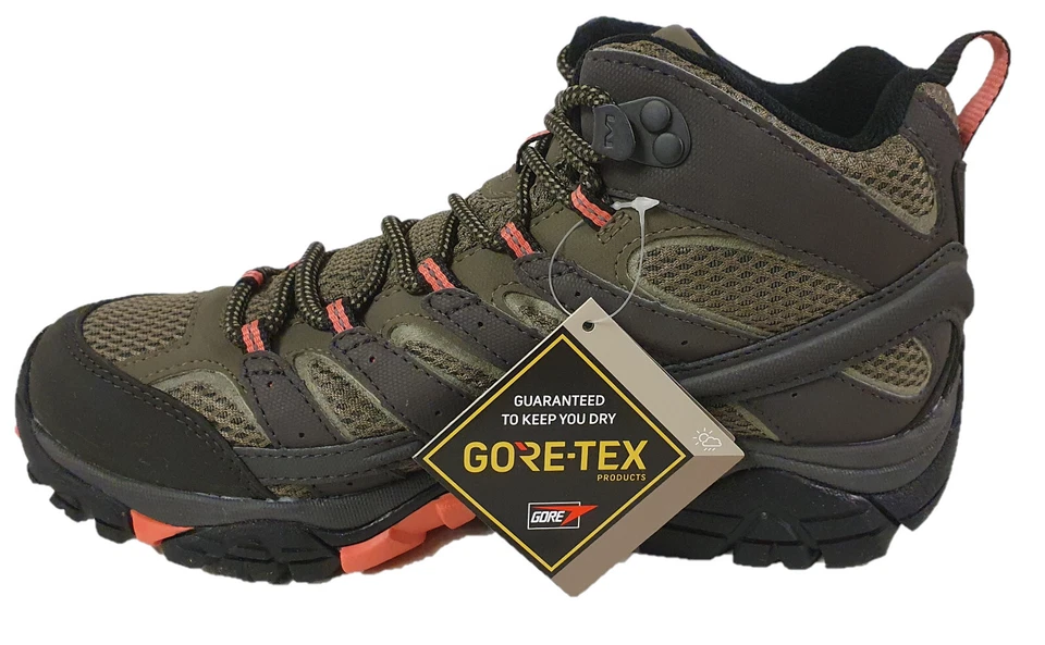 Merrell Moab 2 Mid Damen Goretex Wanderschuh Wanderstiefel Trekkingstiefel grün - Bild 2 von 4