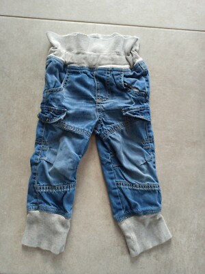 coole Hose Jeanshose schlupfhose verstellbar Gr. 86 blau dopodopo