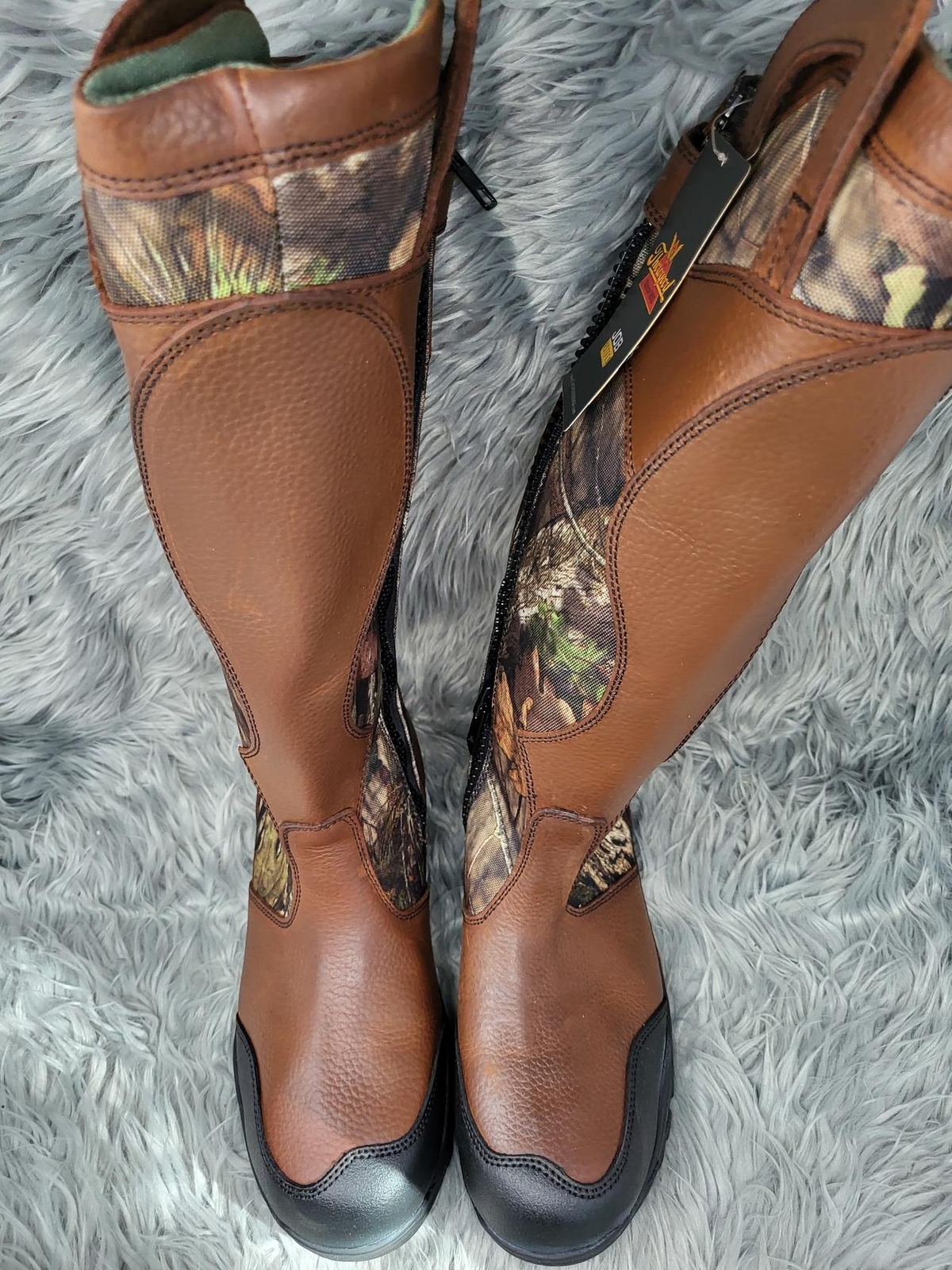 Thorogood Men's Waterproof 17” SideZip Snakebite Boots Mossy Oak 10.5M