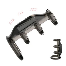 Vibrating Penis Extension Sleeve Cock Cage Ring Sex Toys for Couple Men