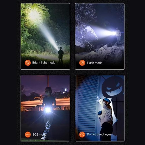 Smartwatch LED Flashlight Fitness Sports Tracker Watch 3ATM Waterproof Men Women - Picture 2 of 8