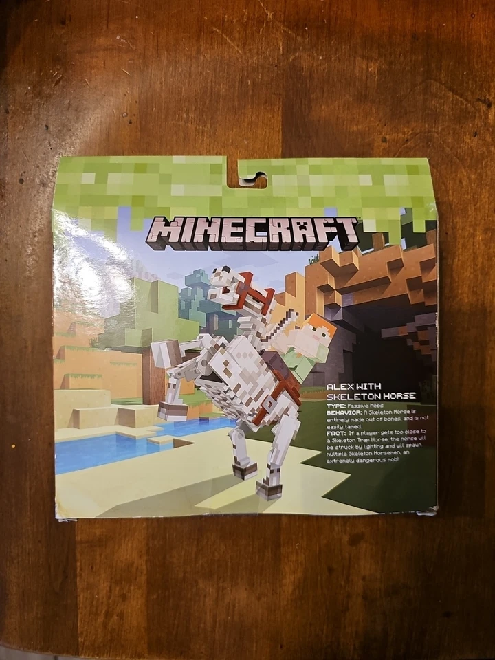 Minecraft Serie 3 Alex Con Caballo Esqueleto Figura de Acción Set 2016 SELLADO NUEVO Foto 4 de 4