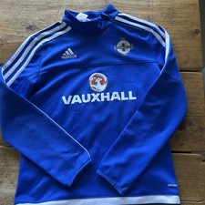 Adidas Royal blue Northern Ireland Football jersey training top 9-10 Vauxhall