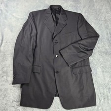 Canali Blazer Mens 44L Waffle Pattern 100 Wool Sport Coat Jacket Made In Italy