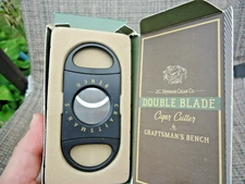 NIB JC Newman Cigar Co Craftsman's Bench Double Blade 64 Ring Gauge Cigar Cutter