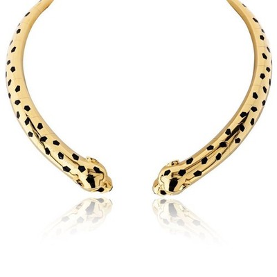 Cartier Panthere 18K Yellow Gold Double Spotted Collar Necklace