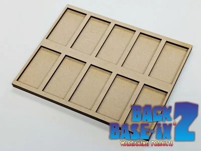 25mm x 50mm to 30mm x 60mm MDF Adaptor Converter Tray for Wargaming Miniatures