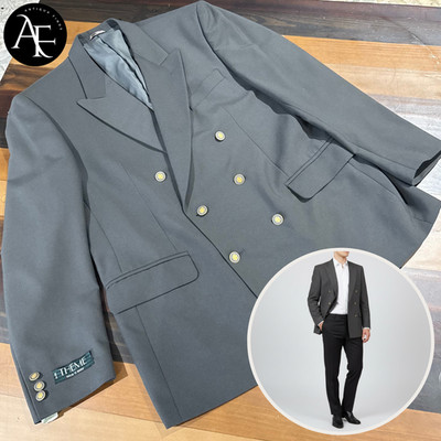 THEME Men's Double-Breasted Blazer Decorative Buttons Sport Coat Jacket Size 42R