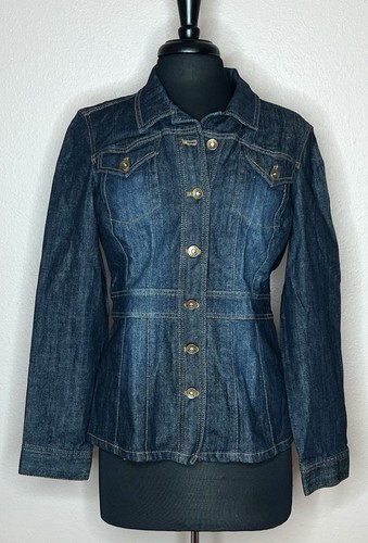 Never Fully Dressed - Veste longue en jean à imprimé léopard Never Fully Dressed - Veste longue en jean à imprimé léopard