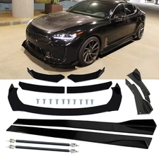 Front Bumper Spoiler Splitter Rear Lip Glossy Black Body Kit For Kia Stinger