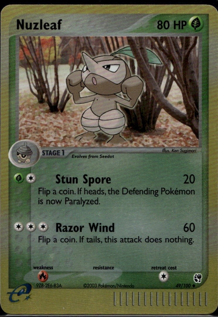 Nuzleaf - 49/100 Reverse Holofoil Uncommon Sandstorm 49/100 NM
