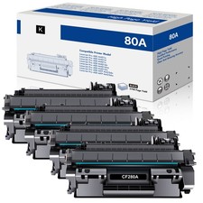 4PK CF280A 80A Toner Cartridge For HP LaserJet Pro 400 M401d MFP M425dn M425dw
