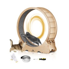 Cat Wheel, 43" L Large Cats Exercise Running Wheel, Cat Treadmill for Indoor ...