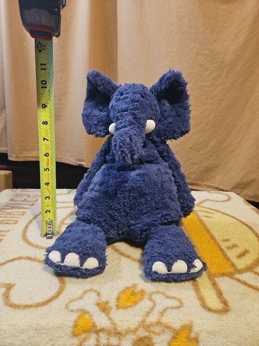 Jellycat London Approx 15” Edmundo Elephant Indigo Blue Stuffed Plush - Picture 3 of 12