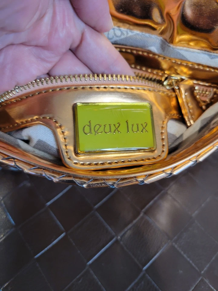 Классический красивый - Deux Lux женщин складной магнитный клатч металлический сплетенный - Изображение 4 из 4