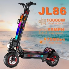 JUNGLING 10000W Electric Scooter Adult Dual Motor 55MPH 75Mile Off Road 60V/40Ah