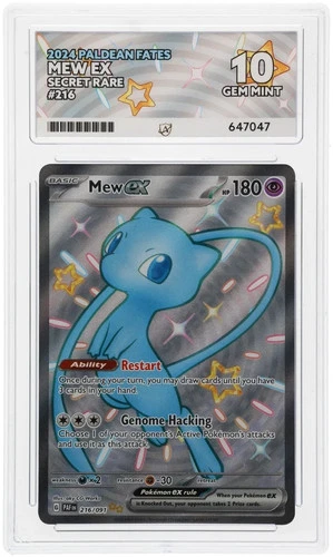 Pokemon TCG Mew Paldean Fates Secret Rare Ace 10 Perfect Subgrades