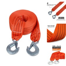 2 X 20 Heavy Duty Tow Strap With Hooks 10000lb Capacity Vehicle Recovery Rope 2 X 20 Heavy Duty Tow Strap With Hooks 10000lb Capacity Vehicle Recovery Rope